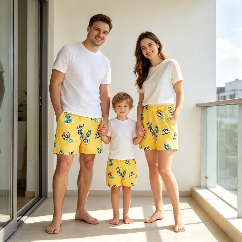 Baby Products For Bathing - Boys Minions Printed Swim Shorts QuickDry