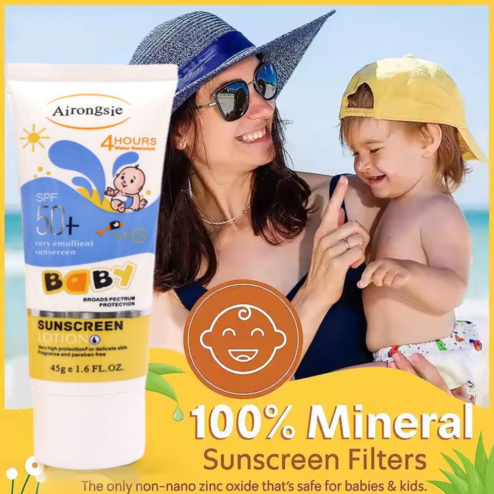 Airongsje SPF50+ Baby Sunscree - đánh giá và giá Baby Sunscreen Lotion